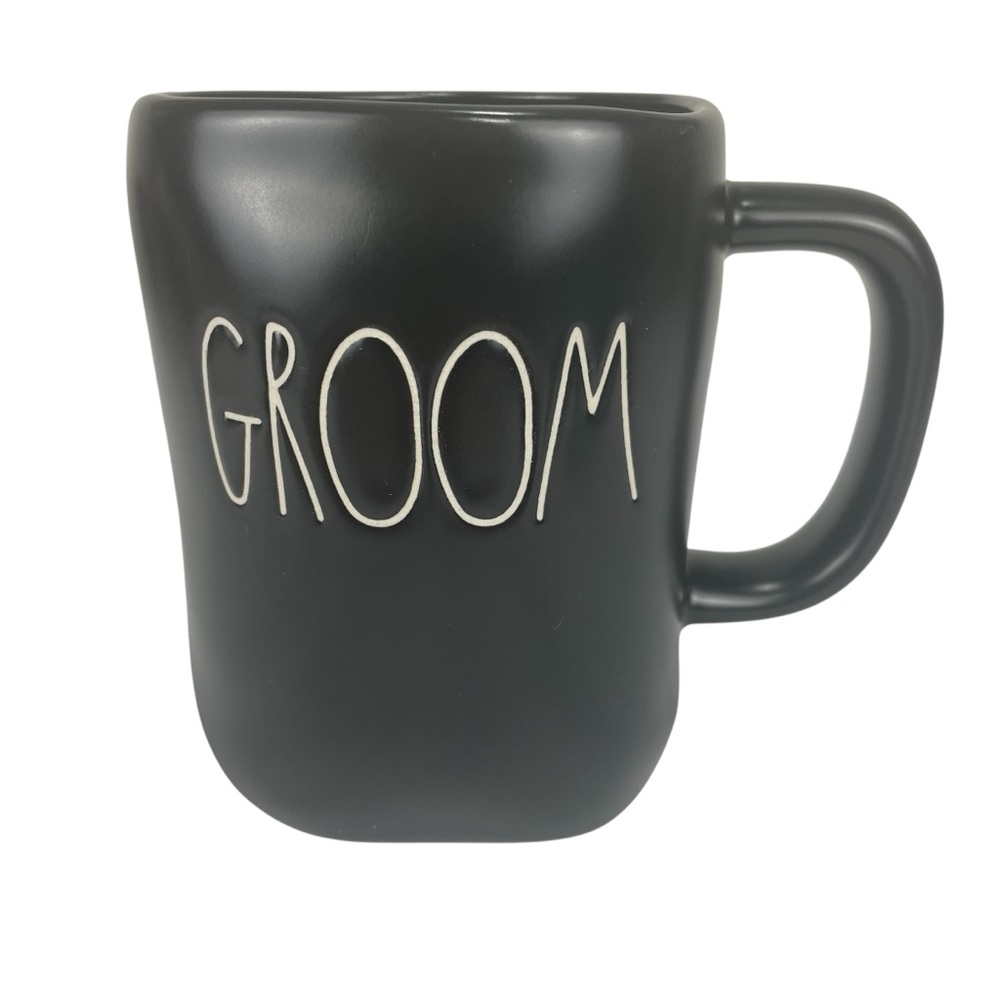 Rae Dunn Black GROOM Ceramic Mug NEW